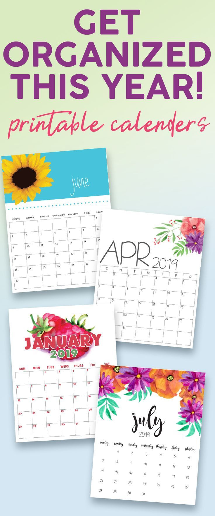 DIY Planners 2019
 2020 Printable Calendars and Planners