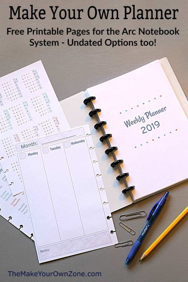 DIY Planners 2019
 2019 Free Printable Planner Pages