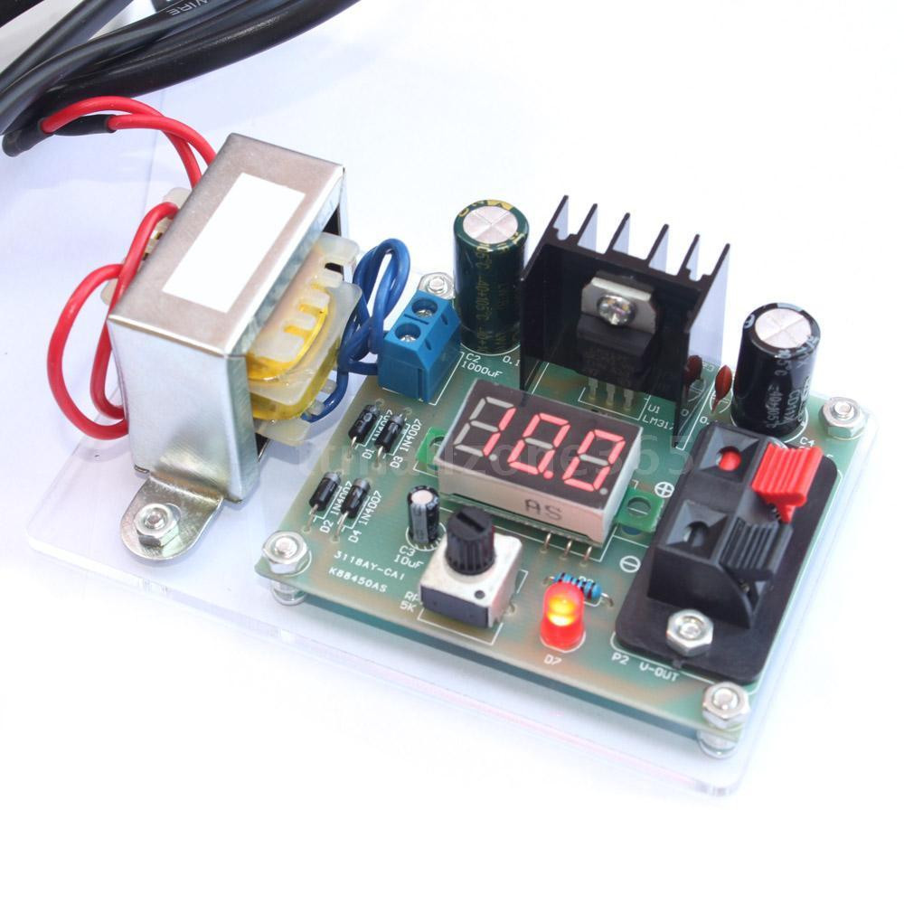 DIY Power Supply Kit
 LM317 Adjustable Voltage Power Supply Board Kit