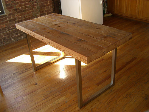 DIY Reclaimed Wood Table Top
 Reclaimed Wood Table 5 Steps with