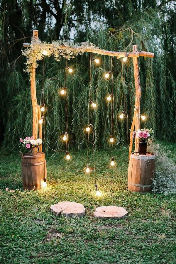 DIY Rustic Wedding Arch
 15 Creative Backyard Wedding Ideas a Bud