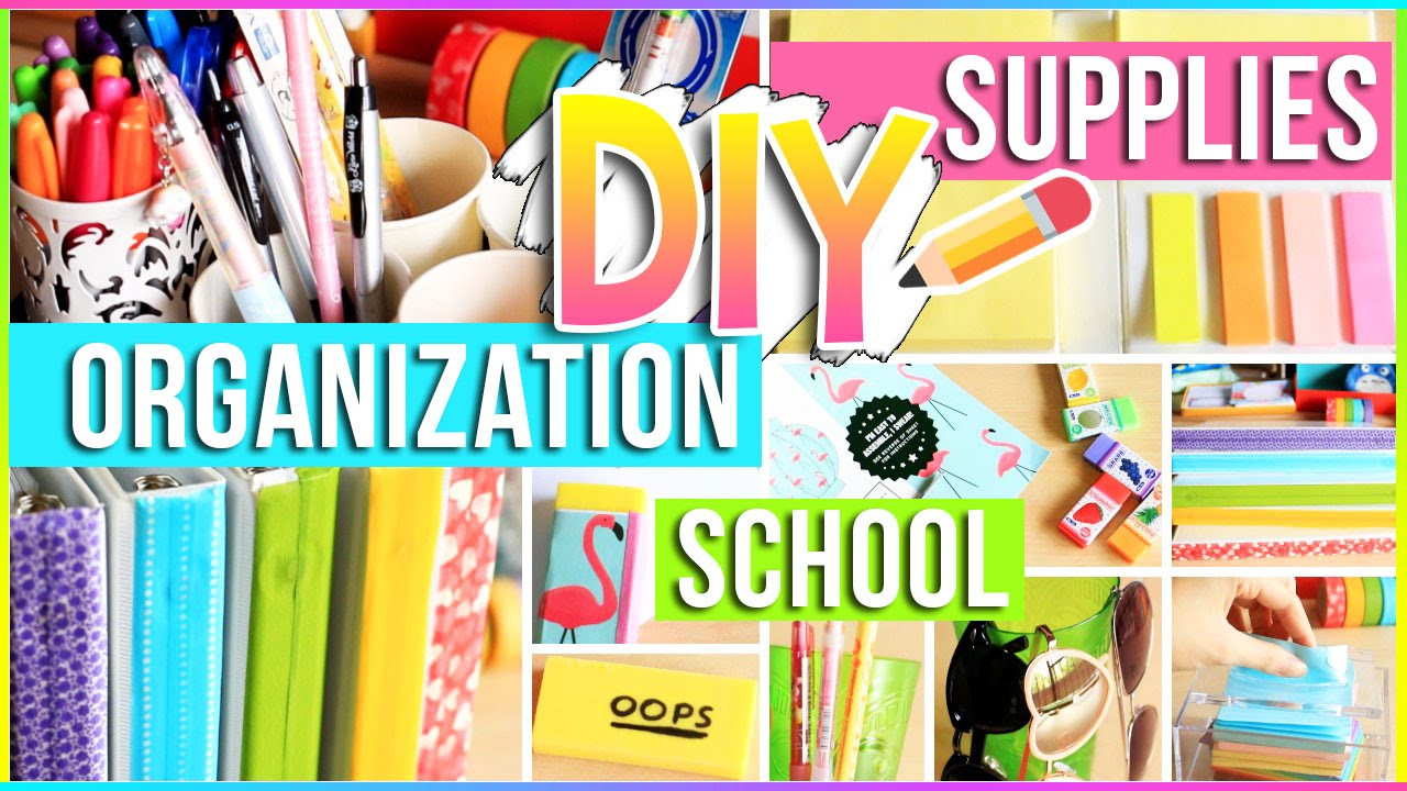 DIY School Organization Ideas
 DIY School Supplies Organization Ideas for Your Room