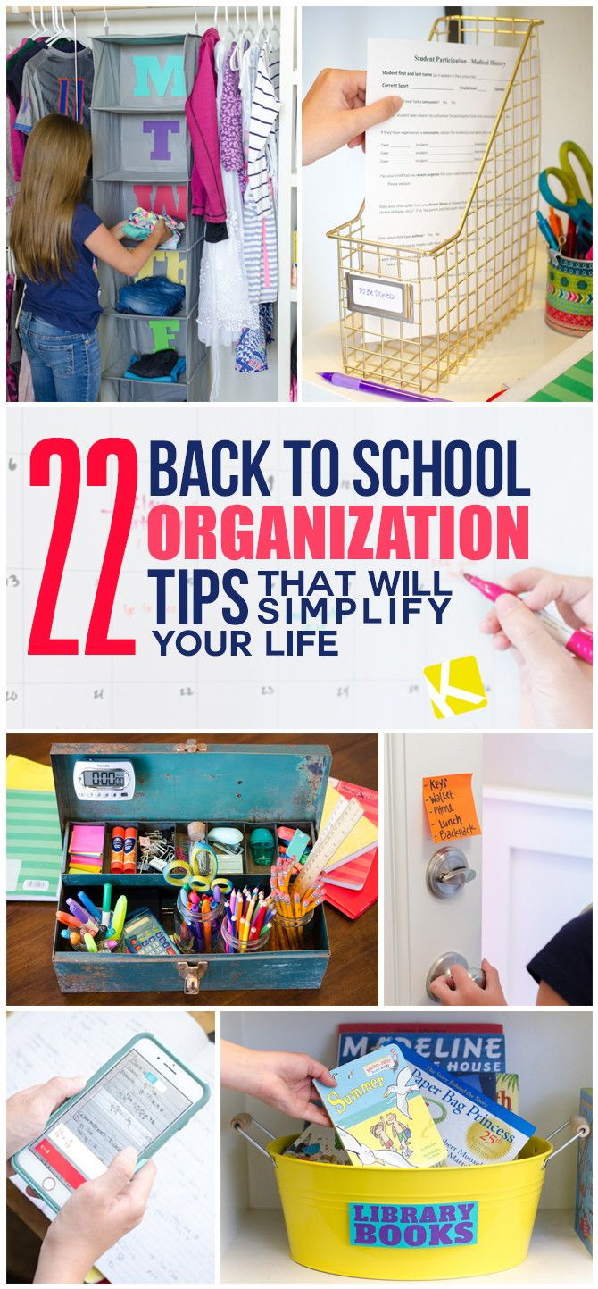 DIY School Organization Ideas
 32 Back to School Organization Tips That Will Simplify