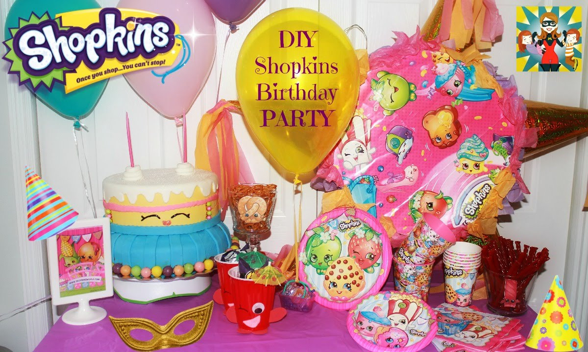 DIY Shopkins Party Decorations
 SHOPKINS PARTY DIY ideas Centerpieces goo s bags and
