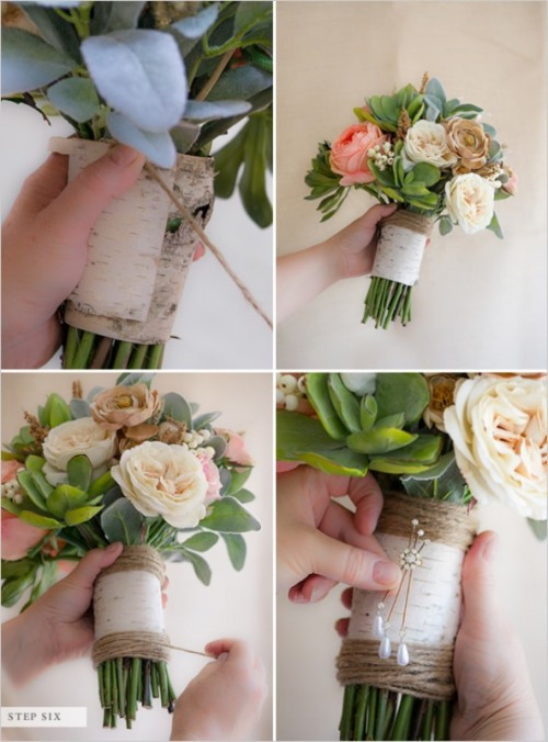 DIY Silk Wedding Bouquet
 DIY Faux Flower Wedding Bouquet That Looks Like Natural