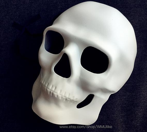 DIY Skull Mask
 Plain White DIY Skull Day of the Dead Mask Halloween Costume