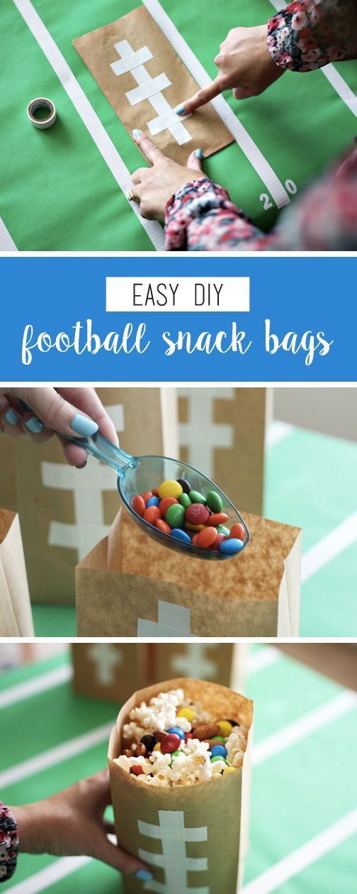 DIY Snacks For Kids
 Easy DIY Football Party Bags & Table Décor