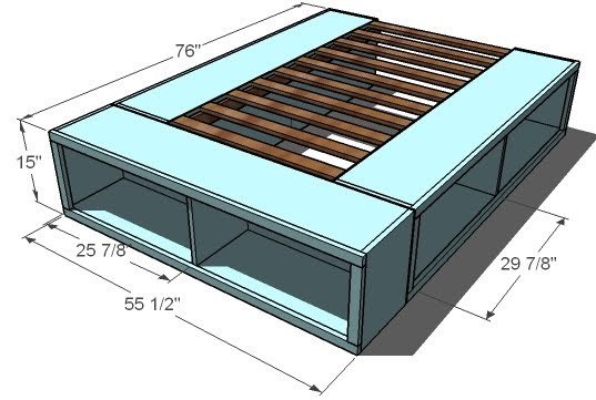 DIY Storage Bed Plans
 Ana White