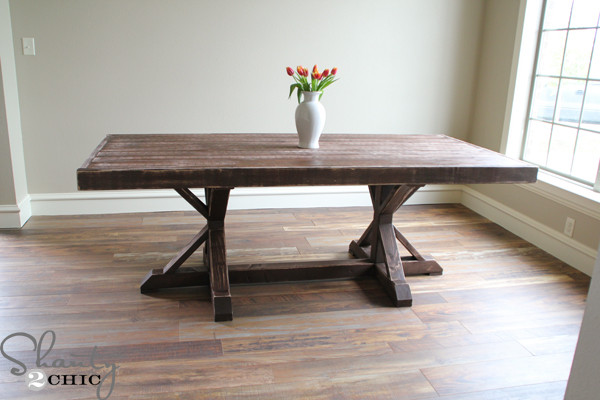 DIY Table Planners
 Restoration Hardware Inspired Dining Table for $110