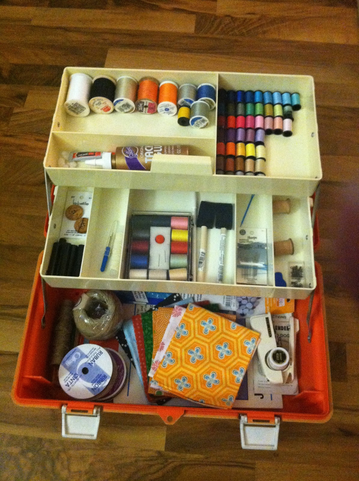 DIY Tackle Box
 Happily Ever Crafter DIY Organizing with a tackle box