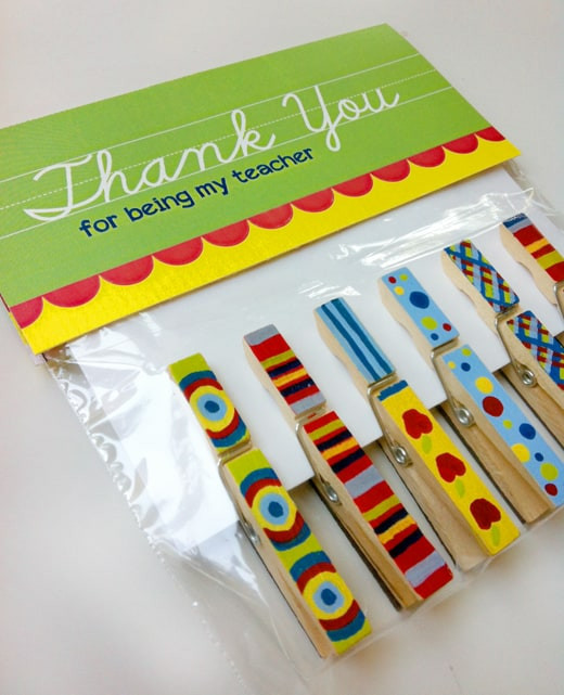 DIY Teacher Gifts
 Teachers Gifts DIY Magnetic Clothespins Popsicle Blog