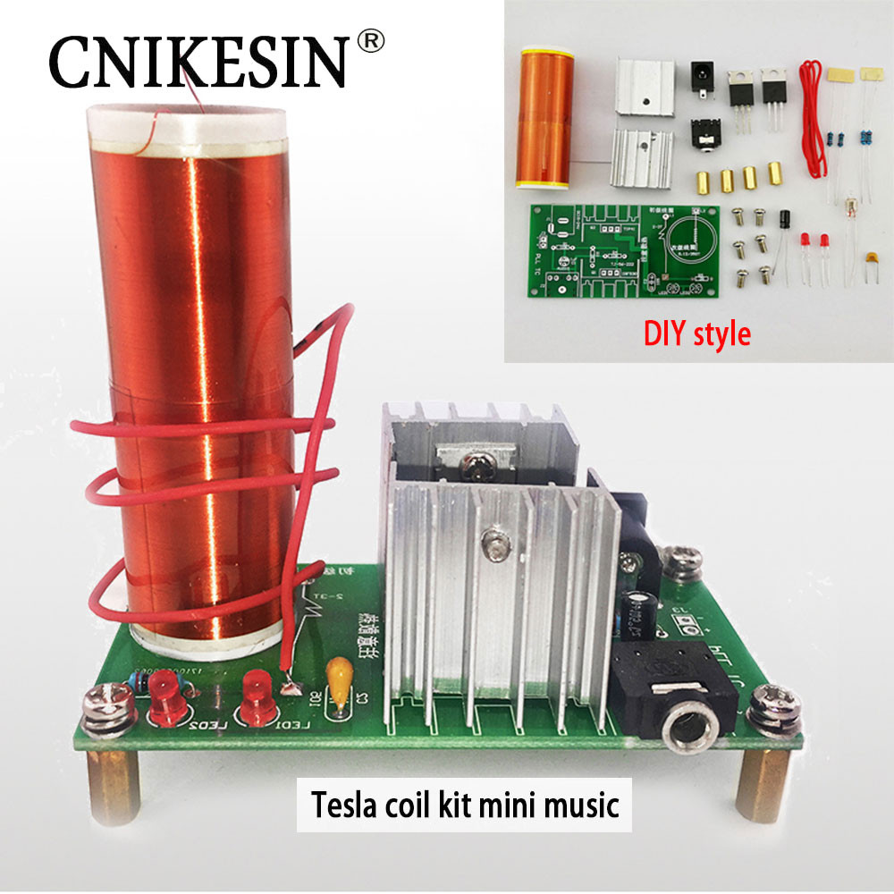 DIY Tesla Coil Kit
 CNIKESIN DIY Kits 1 Set Mini Tesla Coil Kit 15W Mini Music