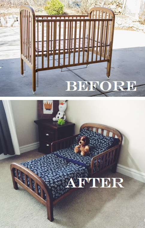 DIY Toddler Bed From Crib
 do it yourself divas DIY Old Crib Into Toddler Bed
