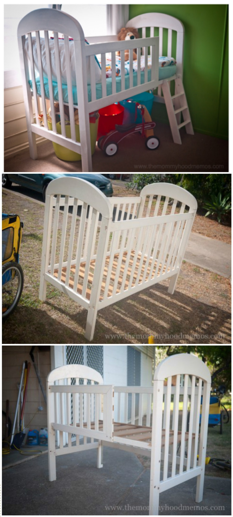 DIY Toddler Bed From Crib
 28 DIY’s to Repurpose Old Furniture