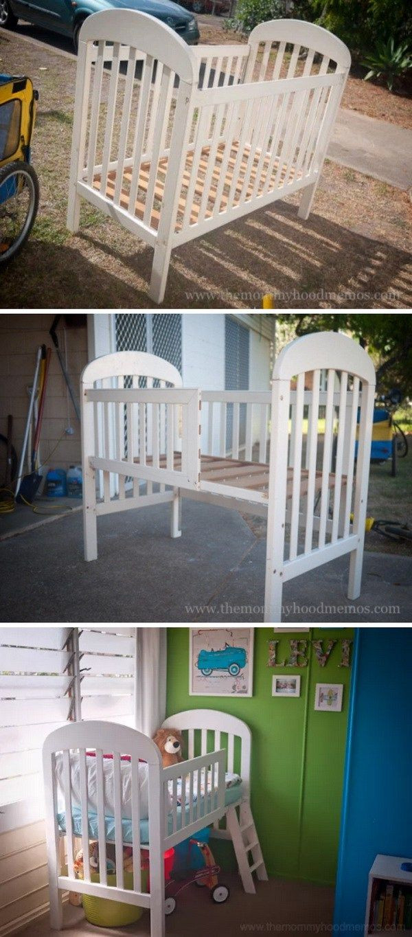 DIY Toddler Bed From Crib
 146 best cribs & changing tables repurposed images on