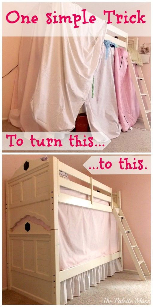 DIY Toddler Bed Tent
 Simple No Sew Bunk Bed Tent
