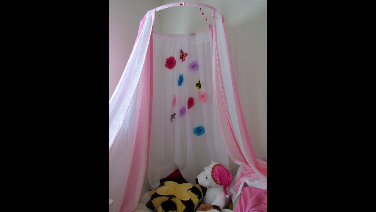 DIY Toddler Bed Tent
 How to make a Canopy Tent Craft DIY No Sew Kid s Canopy