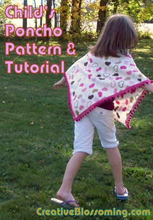 DIY Toddler Cape Pattern
 DIY Child Poncho Pattern and Tutorial