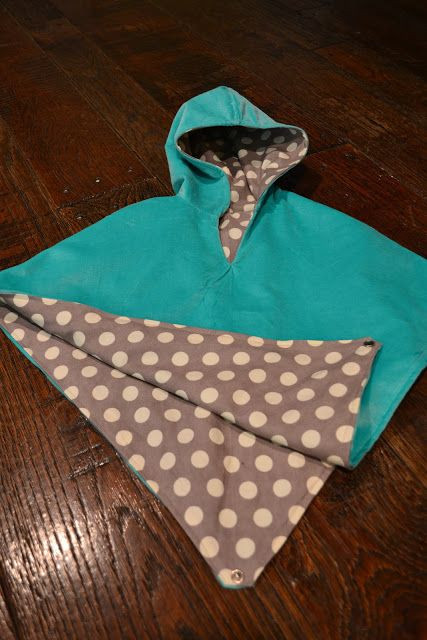 DIY Toddler Cape Pattern
 poncho pattern with hood back can be flipped up to go