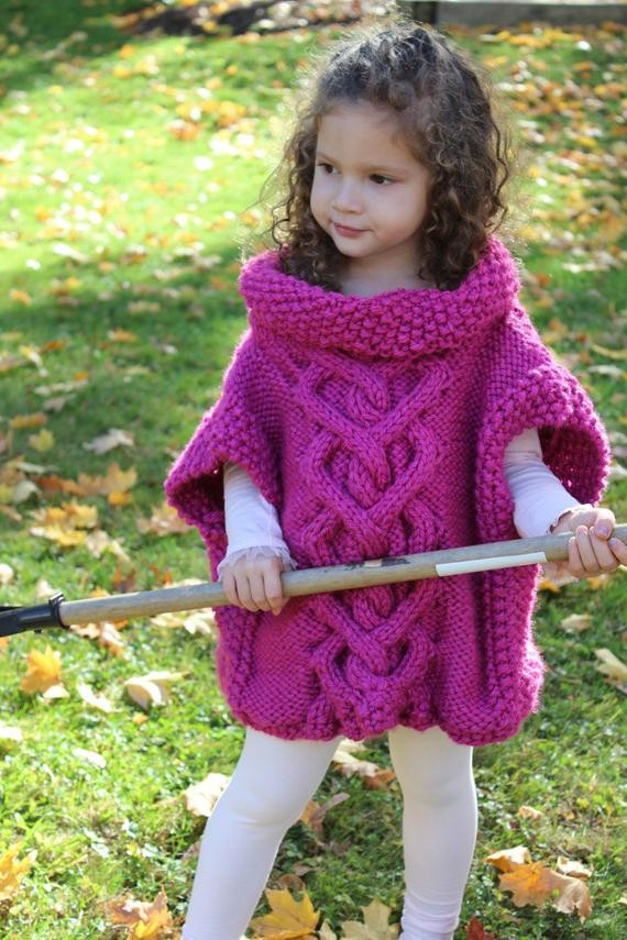 DIY Toddler Cape Pattern
 Cape KNITTING PATTERN The Kate Pullover Poncho toddler