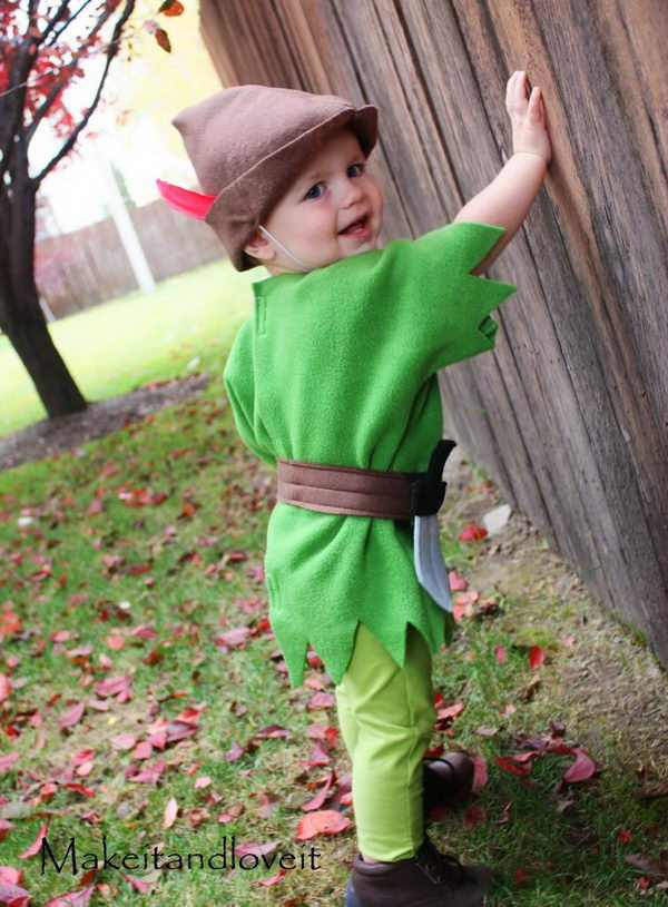 DIY Toddler Peter Pan Costume
 50 Creative Homemade Halloween Costume Ideas for Kids