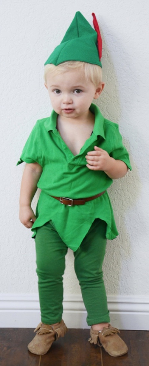 DIY Toddler Peter Pan Costume
 30 Quick & Easy DIY Halloween Costumes For Kids Boys
