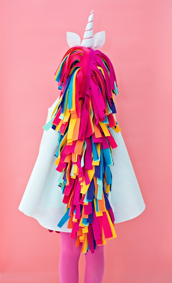 Diy Unicorn Costume For Kids
 Tutorial No sew rainbow unicorn costume – Sewing