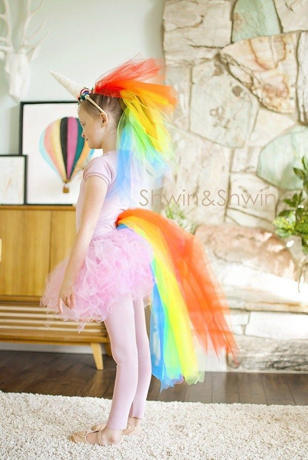 Diy Unicorn Costume For Kids
 Tutorial Rainbow unicorn Halloween costume Craft Gossip