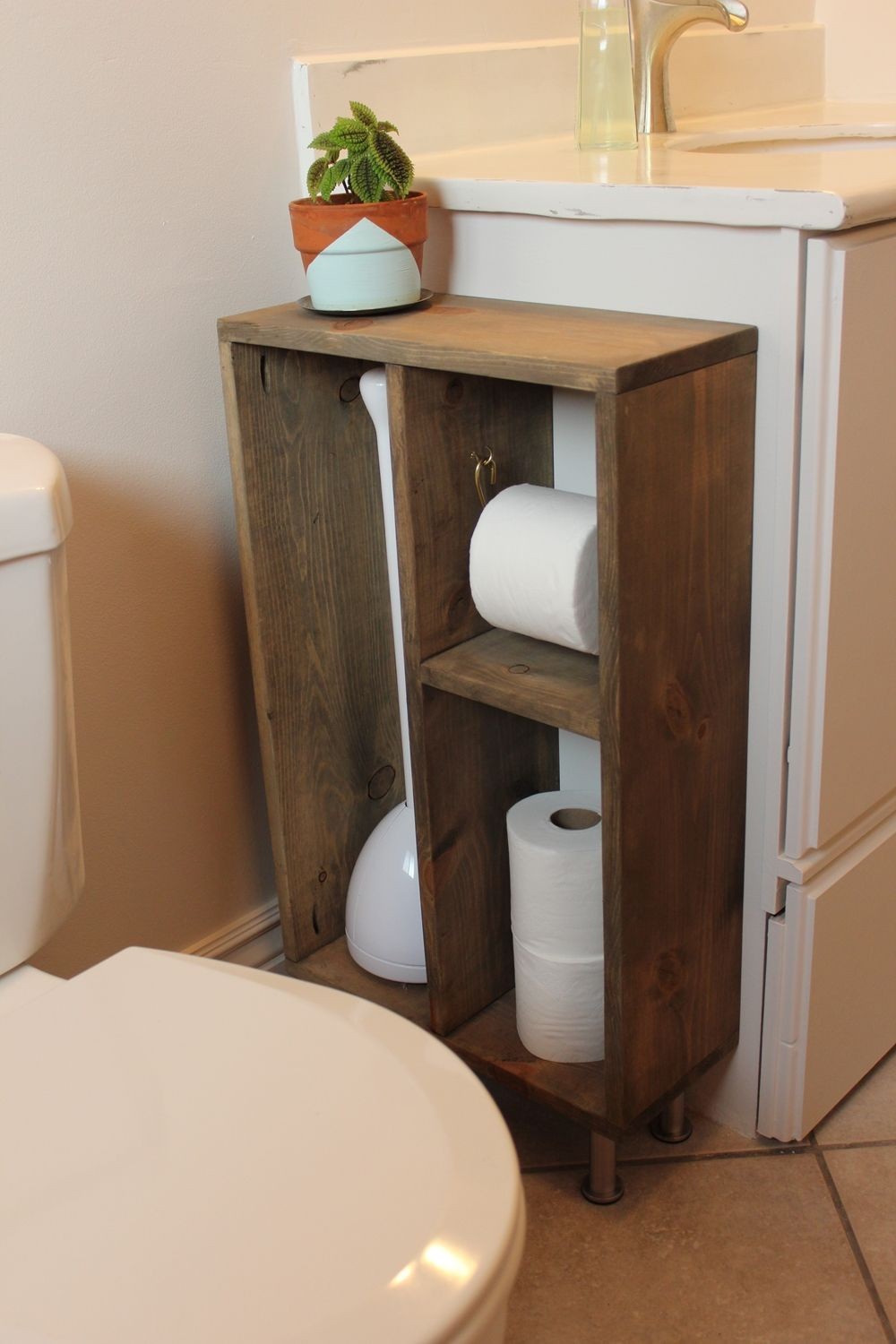 DIY Vanity Organizer
 Hide Unsightly Toilet Items with this DIY Side Vanity