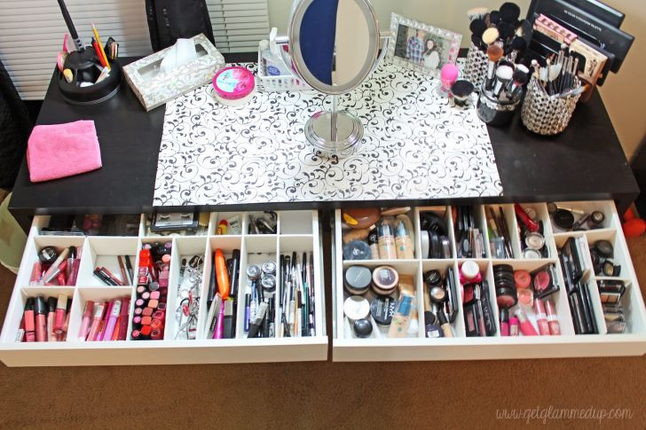 DIY Vanity Organizer
 IKEA Makeup Vanity Organizer with DIY Custom Drawer