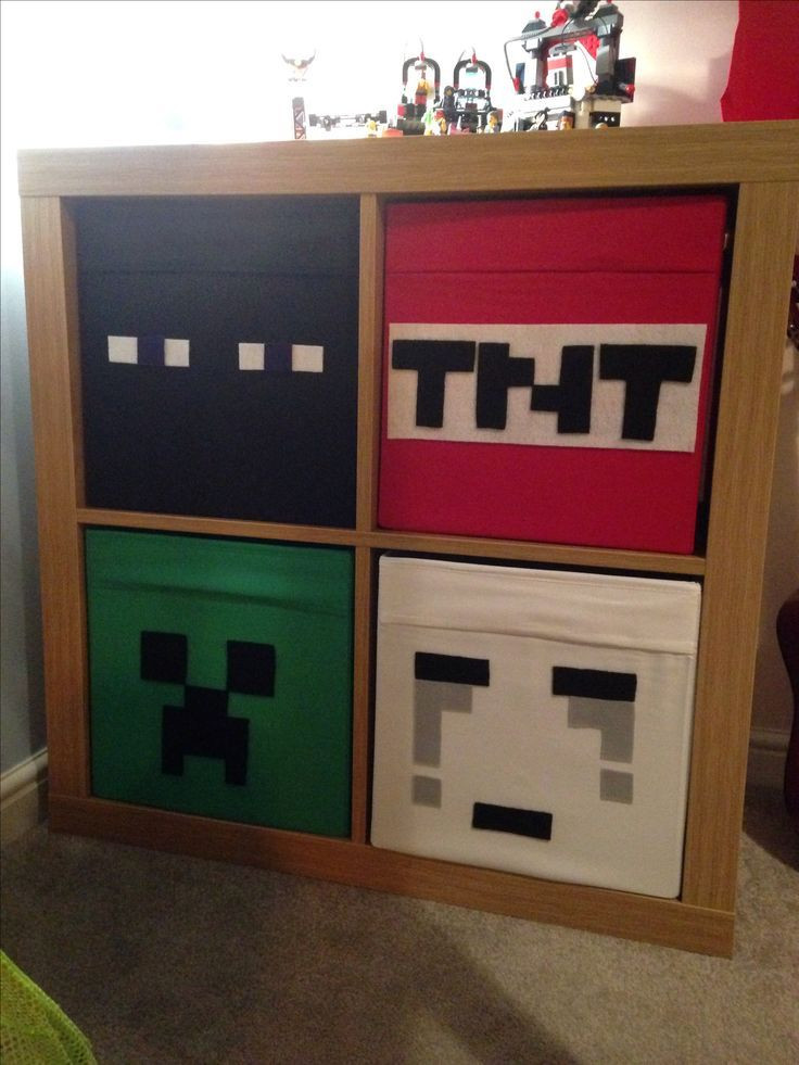 DIY Video Game Decor
 Minecraft bedroom drawers love ikea hacks
