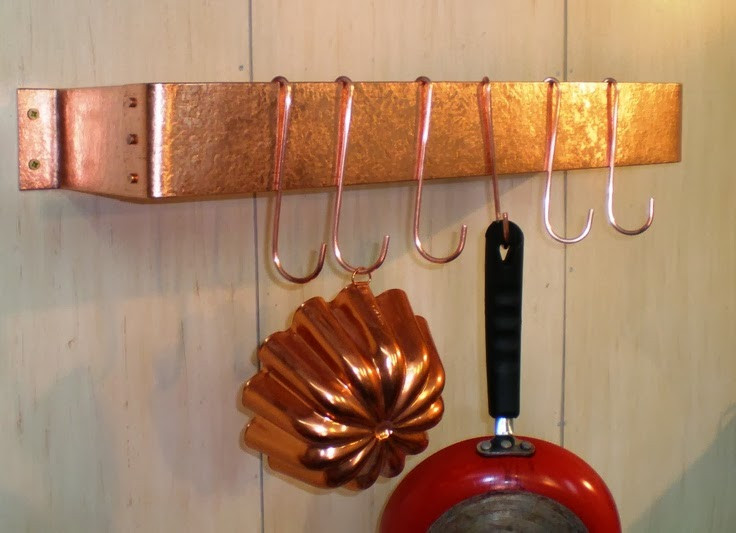 DIY Wall Pot Rack
 Alejandra Creatini DIY Copper Pot Rack Ideas