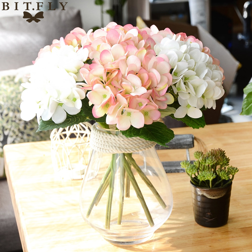 DIY Wedding Bouquet Fake Flowers
 BITFLY Artificial Hydrangea Silk Flower DIY Decorative
