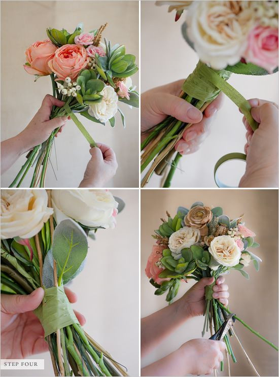 DIY Wedding Bouquet Fake Flowers
 How To Make A Faux Flower Bridal Bouquet