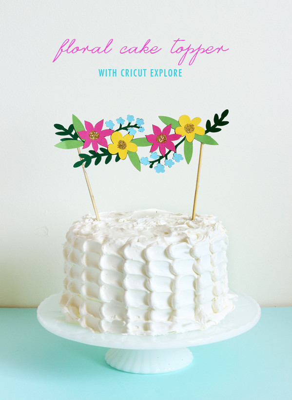 DIY Wedding Cake Toppers
 Picture DIY Floral Cake Topper With Cricut Explore