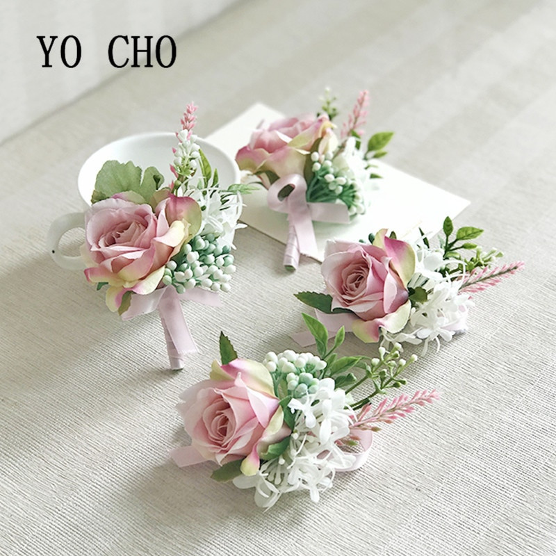 DIY Wedding Corsages
 YO CHO Rose Wedding Flower DIY Bride Corsage Wrist Flower