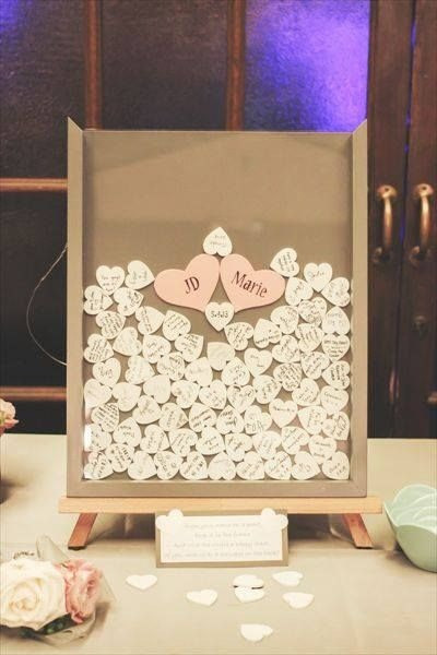 DIY Wedding Guest Book Ideas
 DIY Wedding Guest Book Frame w Hearts