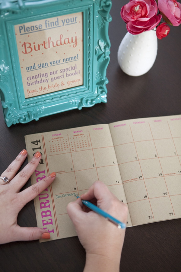 DIY Wedding Guest Book
 How to make a birthday calendar guest book