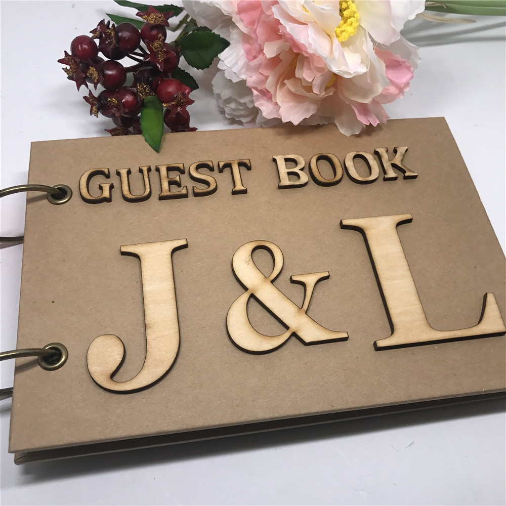 DIY Wedding Guest Book
 Personalized Wooden DIY Wedding Guest Book for Signature