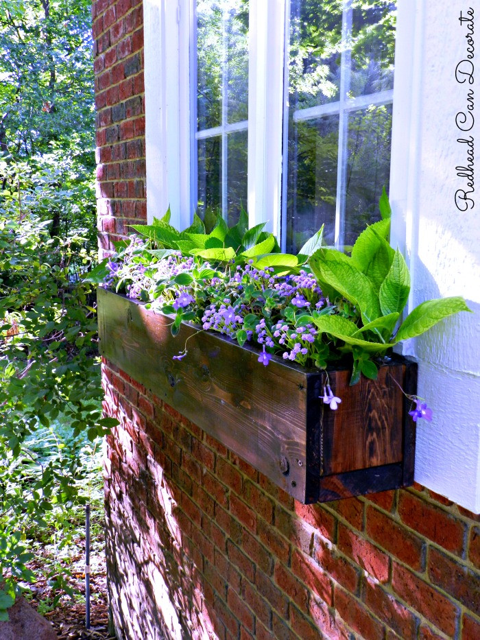 DIY Window Flower Boxes
 DIY Wood Window Flower Box Redhead Can Decorate