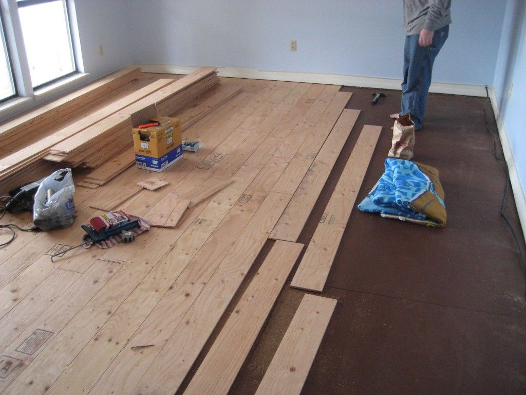 DIY Wood Floor
 Real Wood Floors Made From Plywood