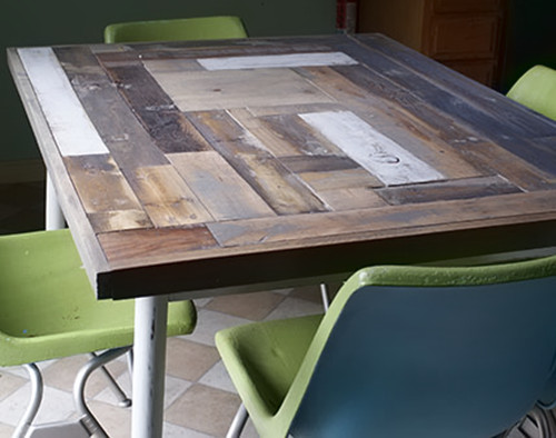 DIY Wood Kitchen Table
 How to Resurface a Table with Reclaimed Wood