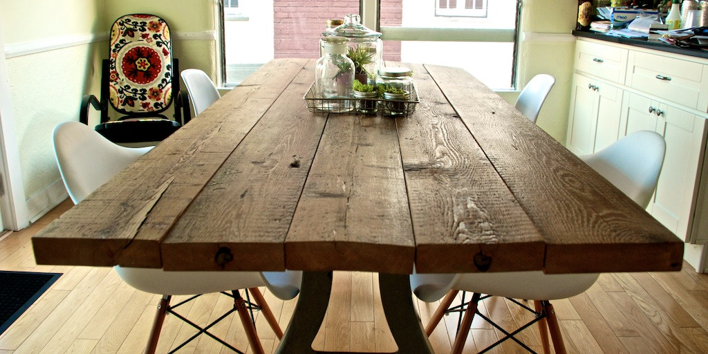 DIY Wood Kitchen Table
 DIY Reclaimed Wood Table