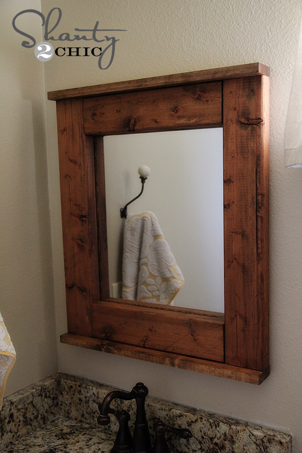DIY Wood Mirror Frame
 DIY Wooden MIrror Shanty 2 Chic