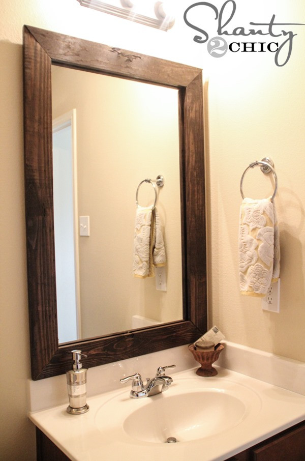 DIY Wood Mirror Frame
 10 DIY ideas for how to frame that basic bathroom mirror