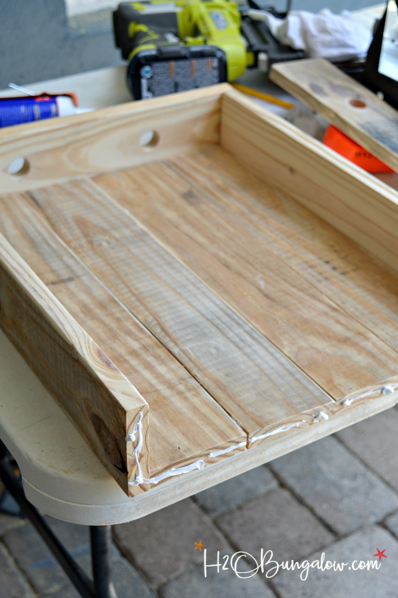 DIY Wood Serving Tray
 DIY Coastal Rope Handle Tray Tutorial H20Bungalow
