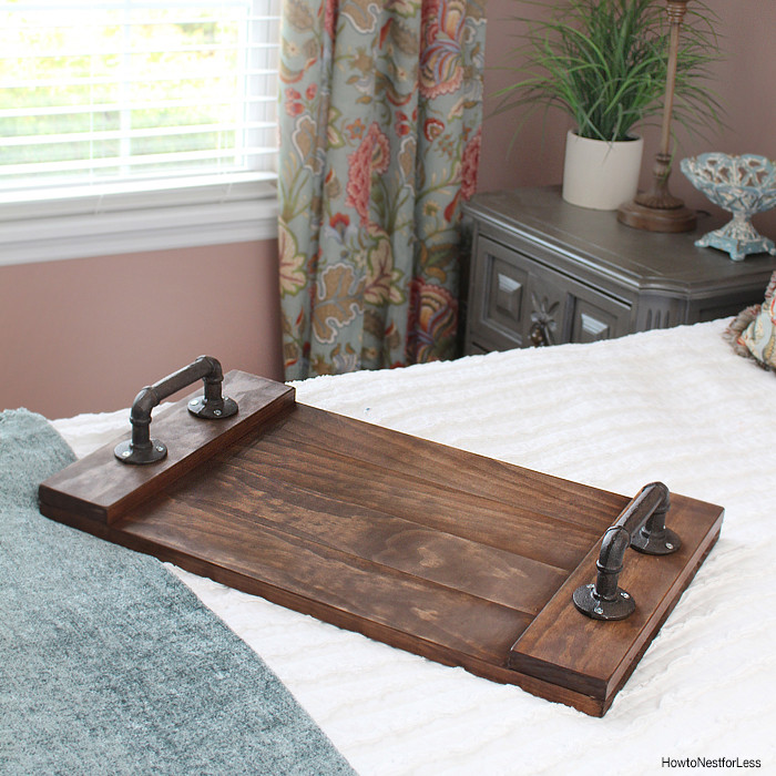 DIY Wood Serving Tray
 DIY Stained Wood Tray How to Nest for Less™
