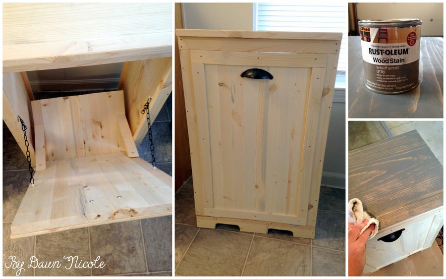 DIY Wood Trash Can
 How to Make Wood Tilt Out DIY Trash Can Cabinet