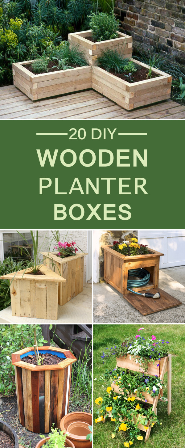 DIY Wooden Flower Boxes
 20 DIY Wooden Planter Boxes for Your Yard or Patio