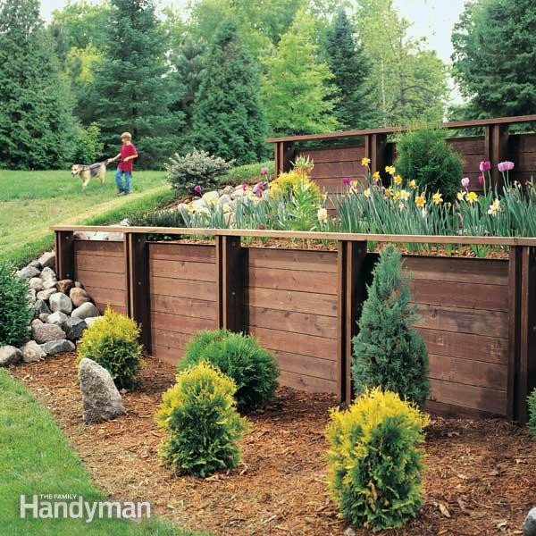 DIY Wooden Retaining Wall
 How to Build a Treated Wood Retaining Wall